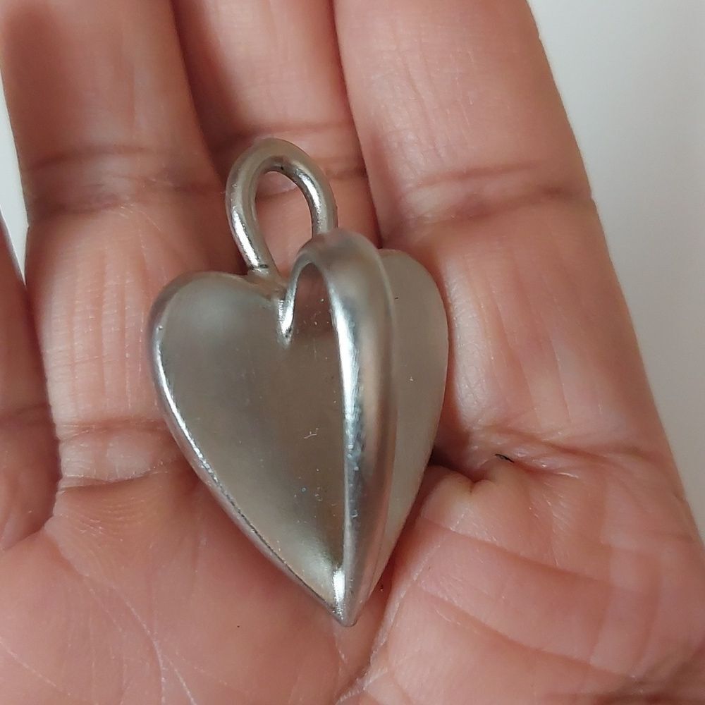 Heavy Duty 3D Heart Pendant Stainless Steel